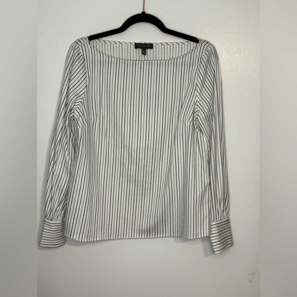 The Limited Black and White Striped Blouse